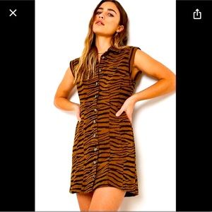 Free People button up Tiger dress